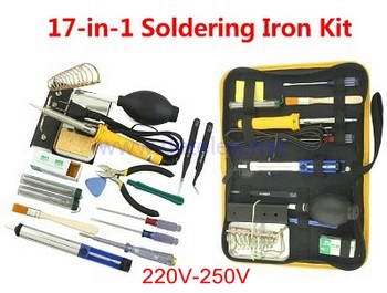 XK-X380 X380-A X380-B X380-C air dancer drone spare parts 17 in 1 soldering iron set (220V-250V) - Click Image to Close